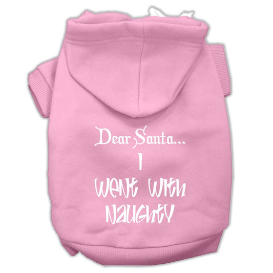 Christmas Pet Hoodie, "Dear Santa, I Went With Naughty"