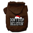 Load image into Gallery viewer, Christmas Pet Hoodie, "Don't Stop Believin"
