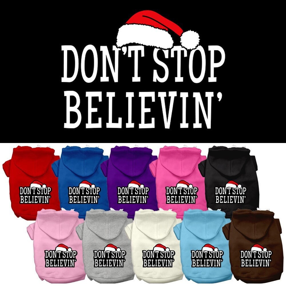Christmas Pet Hoodie, "Don't Stop Believin"