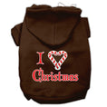 Load image into Gallery viewer, Christmas Pet Hoodie Screen Printed, "I Heart Christmas"
