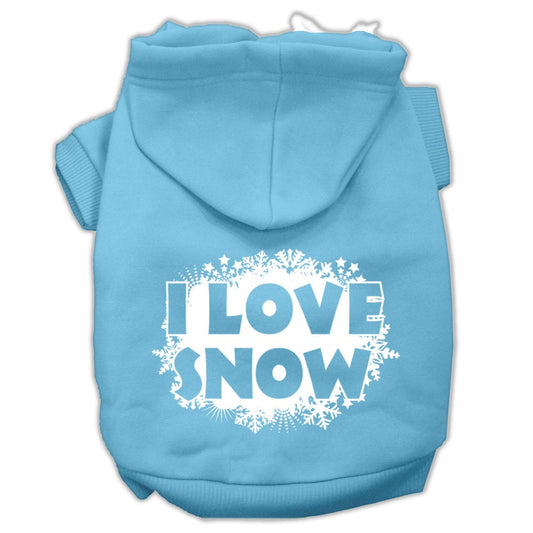 I Love Snow Christmas Pet Hoodie