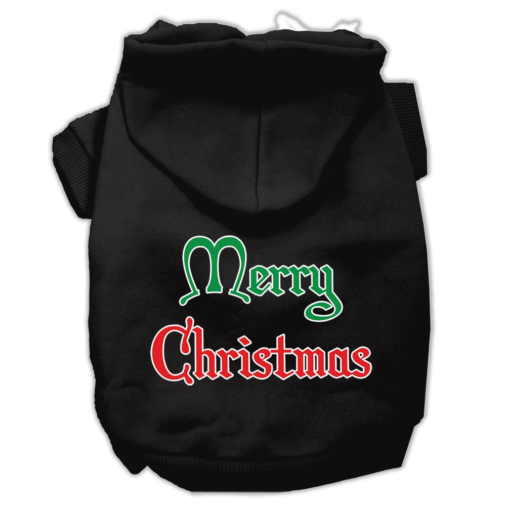 Christmas Pet Hoodie Screen Printed, "Merry Christmas"