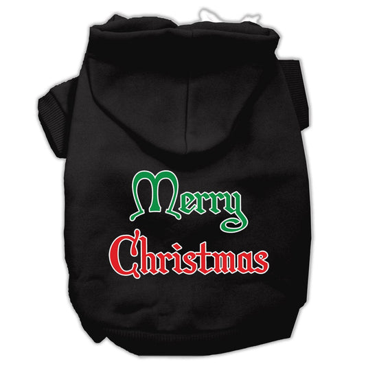 Christmas Pet Hoodie Screen Printed, "Merry Christmas"