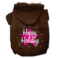 Load image into Gallery viewer, Christmas Pet Hoodie Screen Printed, "Scribble Happy Holidays"
