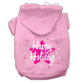 Load image into Gallery viewer, Christmas Pet Hoodie Screen Printed, "Scribble Happy Holidays"
