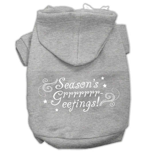 Christmas Pet Hoodie Screen Printed, "Season's Greetings"