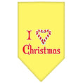 Load image into Gallery viewer, Christmas Pet and Dog Bandana Screen Printed, "I Heart Christmas"
