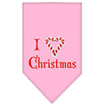 Load image into Gallery viewer, Christmas Pet and Dog Bandana Screen Printed, "I Heart Christmas"
