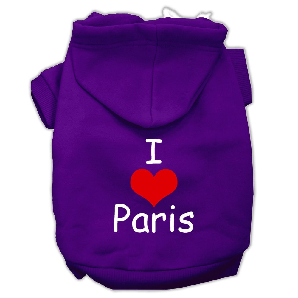 Pet Hoodie "I Love Paris"