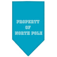 Load image into Gallery viewer, Christmas Pet and Dog Bandana Screen Printed, "Property Of North Pole"
