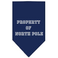 Load image into Gallery viewer, Christmas Pet and Dog Bandana Screen Printed, "Property Of North Pole"
