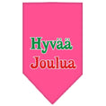 Load image into Gallery viewer, Christmas Pet and Dog Bandana Screen Printed, "Hyvää Joulua"
