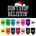 Load image into Gallery viewer, Christmas Pet and Dog Bandana Screen Printed, "Don't Stop Believin'"
