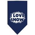 Load image into Gallery viewer, Christmas Pet and Dog Bandana Screen Printed, "I Love Snow"
