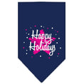 Load image into Gallery viewer, Christmas Pet and Dog Bandana Screen Printed, "Scribble Happy Holidays"
