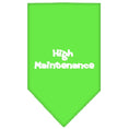 Load image into Gallery viewer, Pet and Dog Bandana Screen Printed, "High Maintenance"
