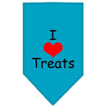 Load image into Gallery viewer, Pet and Dog Bandana Screen Printed, "I Love Treats"
