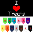 Load image into Gallery viewer, Pet and Dog Bandana Screen Printed, "I Love Treats"
