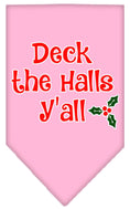 Load image into Gallery viewer, Christmas Pet and Dog Bandana Screen Printed, "Deck The Halls Y'all"
