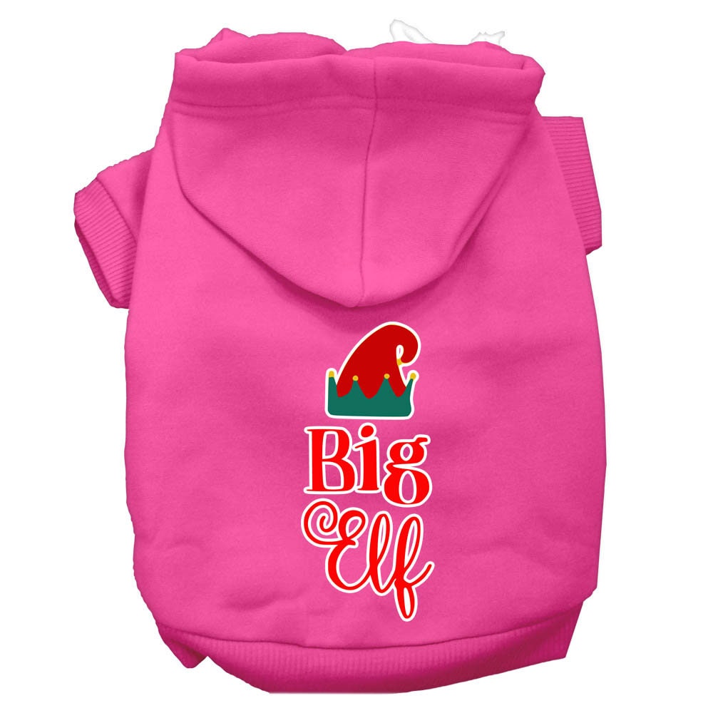 Christmas Pet Hoodie Screen Printed, "Big Elf"