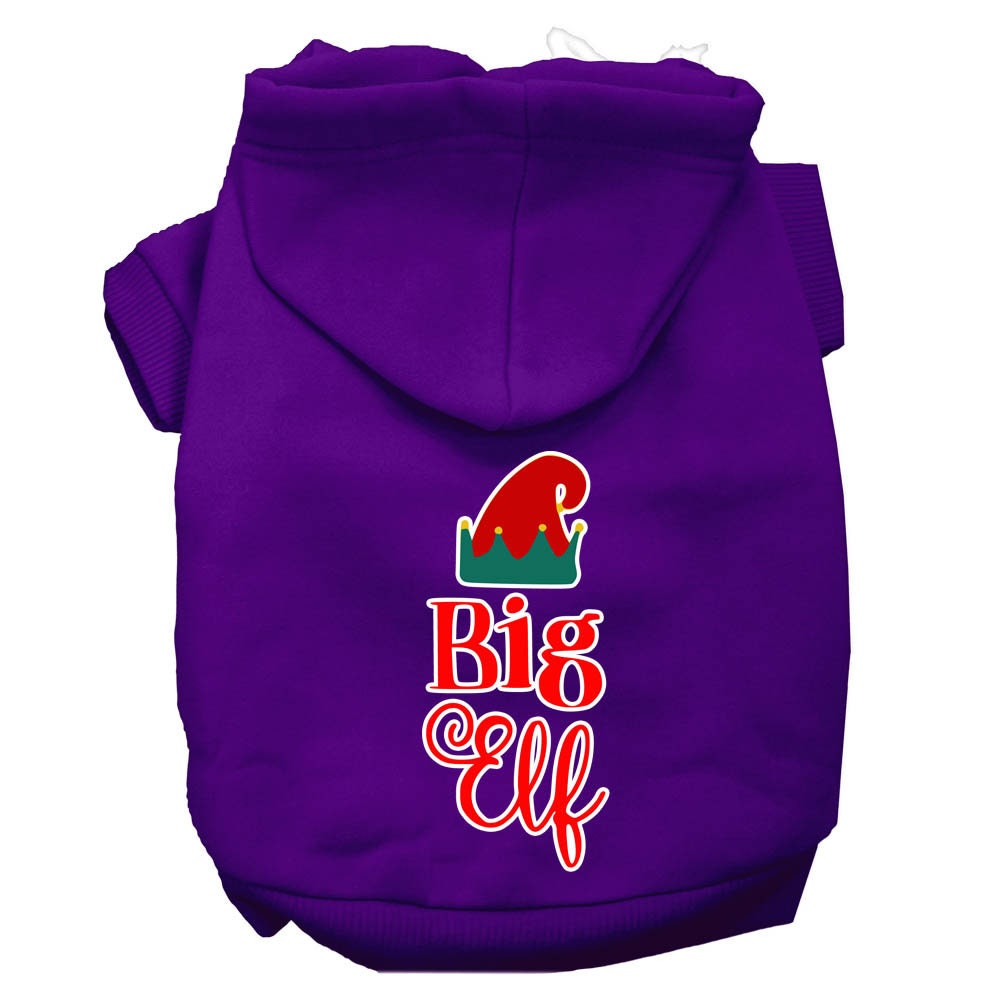 Christmas Pet Hoodie Screen Printed, "Big Elf"