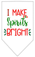 Load image into Gallery viewer, Christmas Pet and Dog Bandana Screen Printed, "I Make Spirits Bright"
