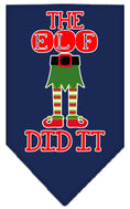 Load image into Gallery viewer, Christmas Pet and Dog Bandana Screen Printed, "The Elf Did It"
