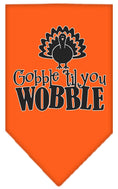 Load image into Gallery viewer, Pet and Dog Bandana Screen Printed, "Gobble Til You Wobble"
