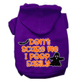 Load image into Gallery viewer, Halloween Pet Hoodie "Don't Scare Me, I Poop Easily"
