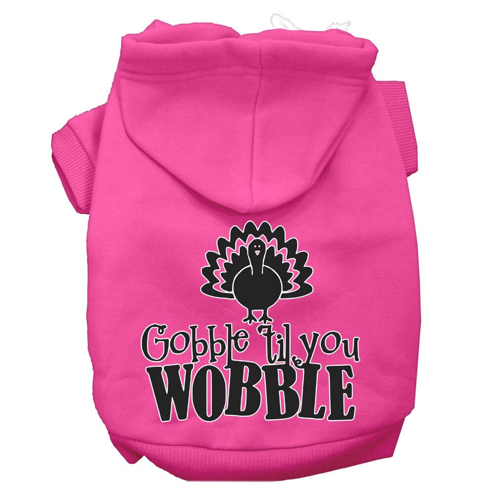 Thanksgiving Pet, Dog and Cat Hoodie, "Gobble 'Til You Wobble"