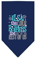 Load image into Gallery viewer, Pet and Dog Bandana Screen Printed, "Elsa, The Cold Bothers The Rest Of Us"
