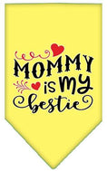 Load image into Gallery viewer, Pet and Dog Bandana Screen Printed, "Mommy Is My Bestie"
