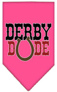 Load image into Gallery viewer, Pet and Dog Bandana Screen Printed, "Derby Dude"
