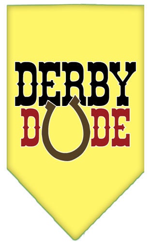 Pet and Dog Bandana Screen Printed, "Derby Dude"