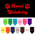 Load image into Gallery viewer, Pet and Dog Bandana Screen Printed, "Local Celebrity"
