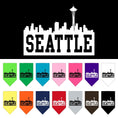 Load image into Gallery viewer, Pet and Dog Bandana Screen Printed, "Seattle Skyline"
