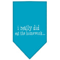 Load image into Gallery viewer, Pet and Dog Bandana Screen Printed, "I Really Did Eat The Homework"

