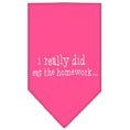 Load image into Gallery viewer, Pet and Dog Bandana Screen Printed, "I Really Did Eat The Homework"
