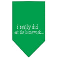 Load image into Gallery viewer, Pet and Dog Bandana Screen Printed, "I Really Did Eat The Homework"
