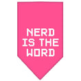 Load image into Gallery viewer, Pet and Dog Bandana Screen Printed, "Nerd Is The Word"
