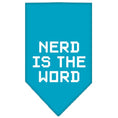Load image into Gallery viewer, Pet and Dog Bandana Screen Printed, "Nerd Is The Word"
