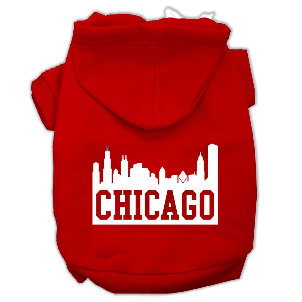 Pet Hoodie "Chicago Skyline"