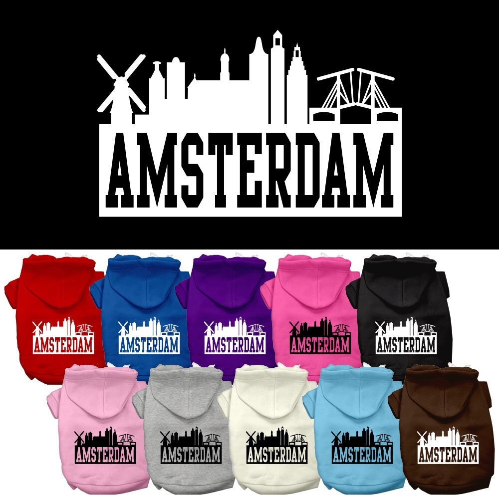 Pet Hoodie "Amsterdam Skyline"