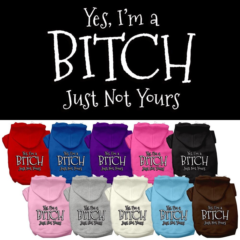 Pet Hoodie "Yes, I'm A Bitch, Just Not Yours"