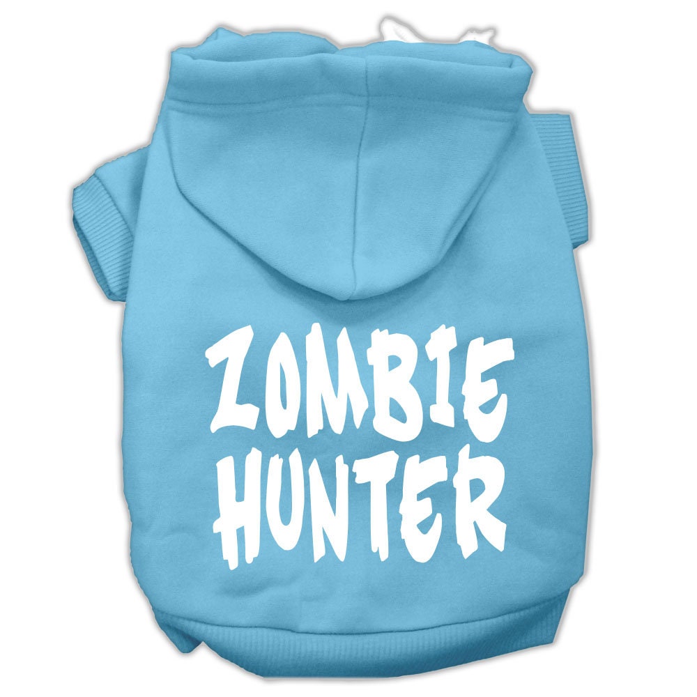 Halloween Pet Hoodie Screen Printed, "Zombie Hunter"