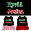 Load image into Gallery viewer, Christmas Pet Dress Screen Printed, "Hyvaa Joulua"
