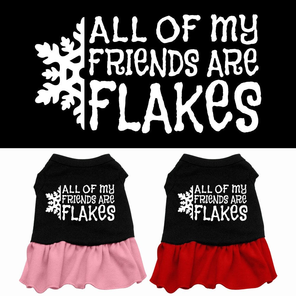 Christmas Pet Dress "All Of My Friends Are Flakes"