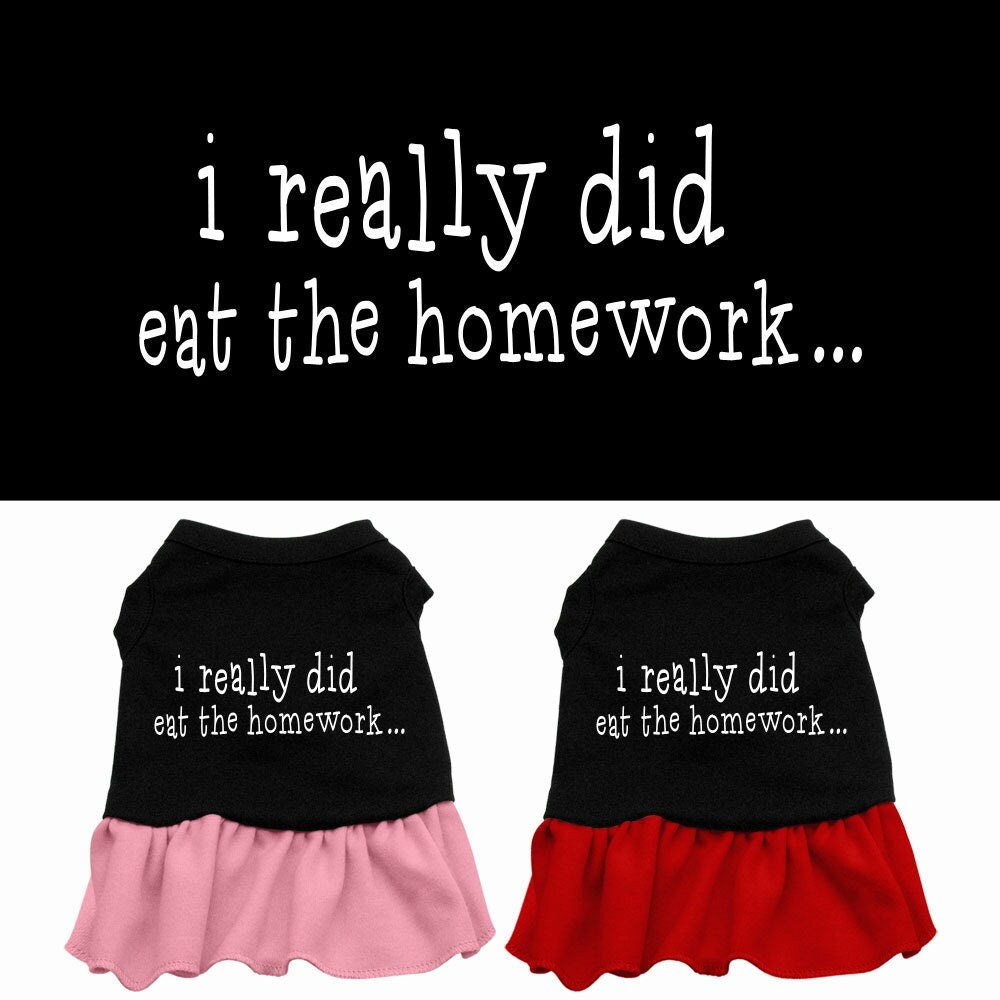 Pet Dress "I Really Did Eat The Homework"