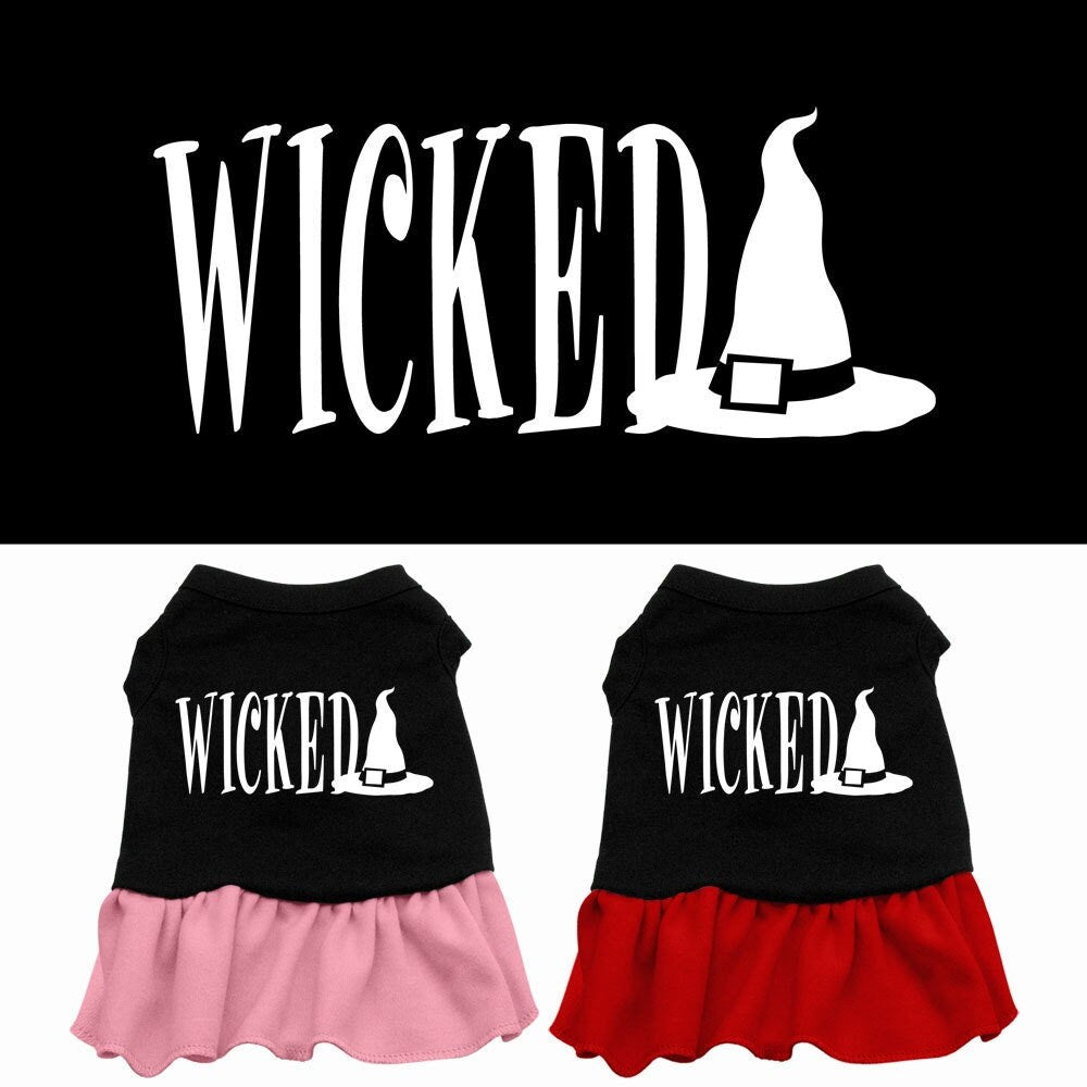 Halloween Pet Dress Screen Printed, "Wicked"