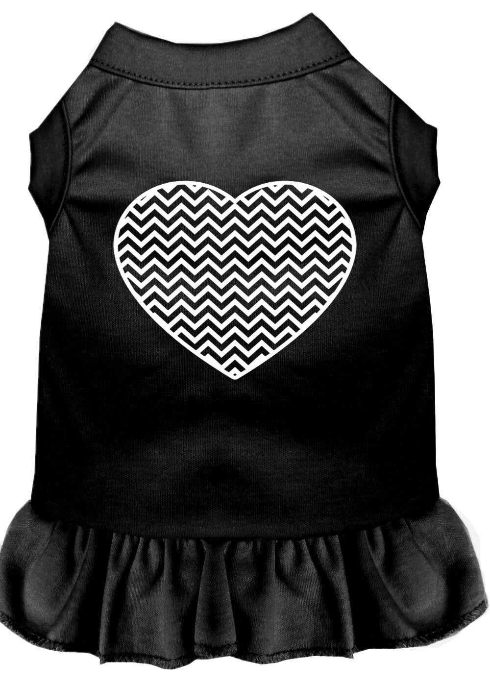 Pet Dress "Chevron Heart"